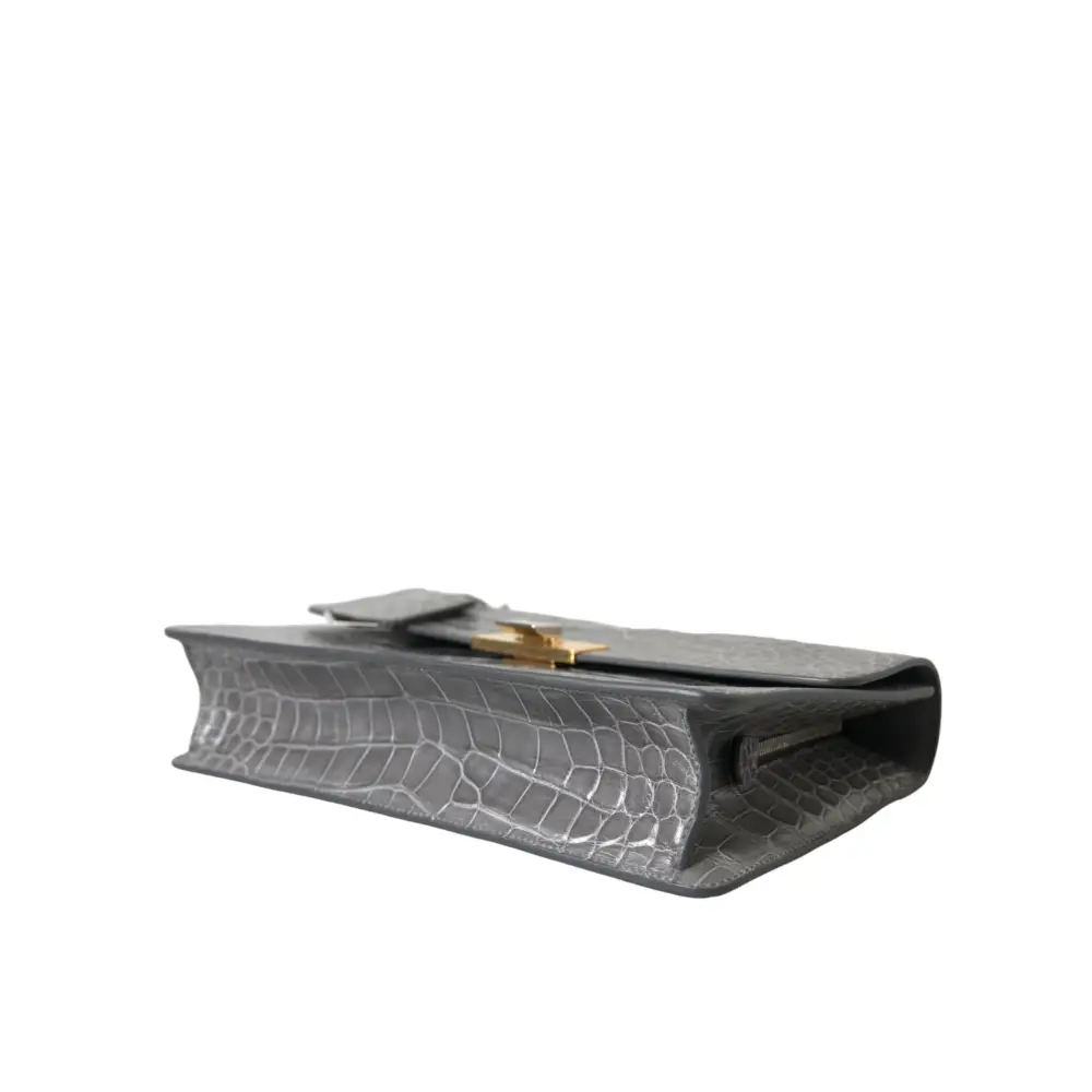 Balenciaga Graue Exotenleder Handtasche Medium Schulter