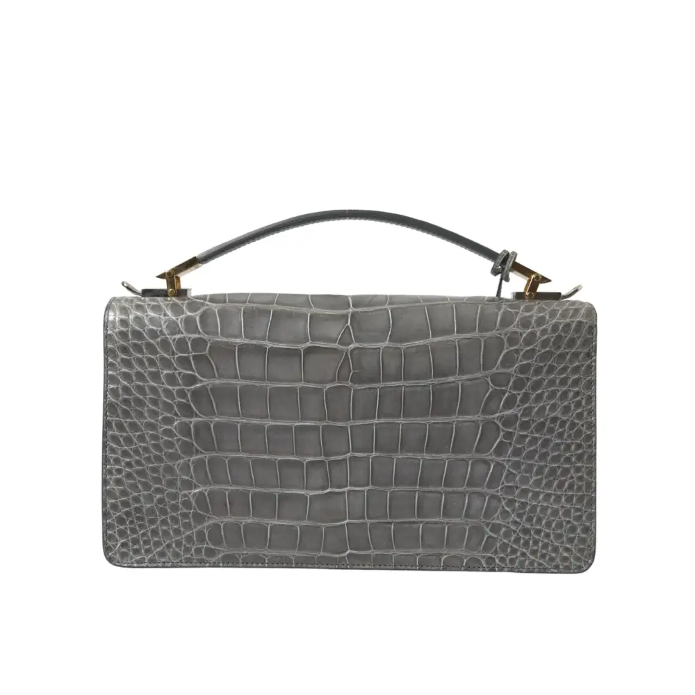 Balenciaga Graue Exotenleder Handtasche Medium Schulter