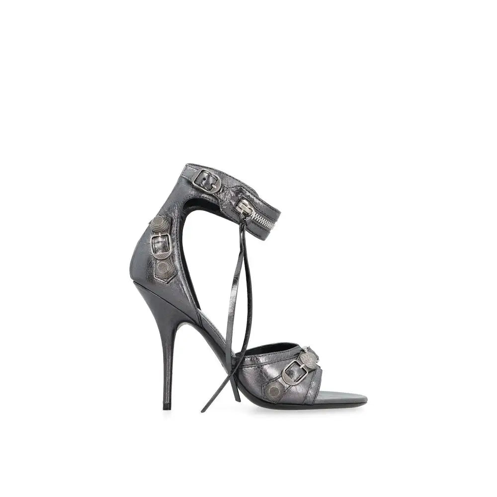 Balenciaga Graue Stiletto-Sandalen aus Kalbsleder - EU40/US10