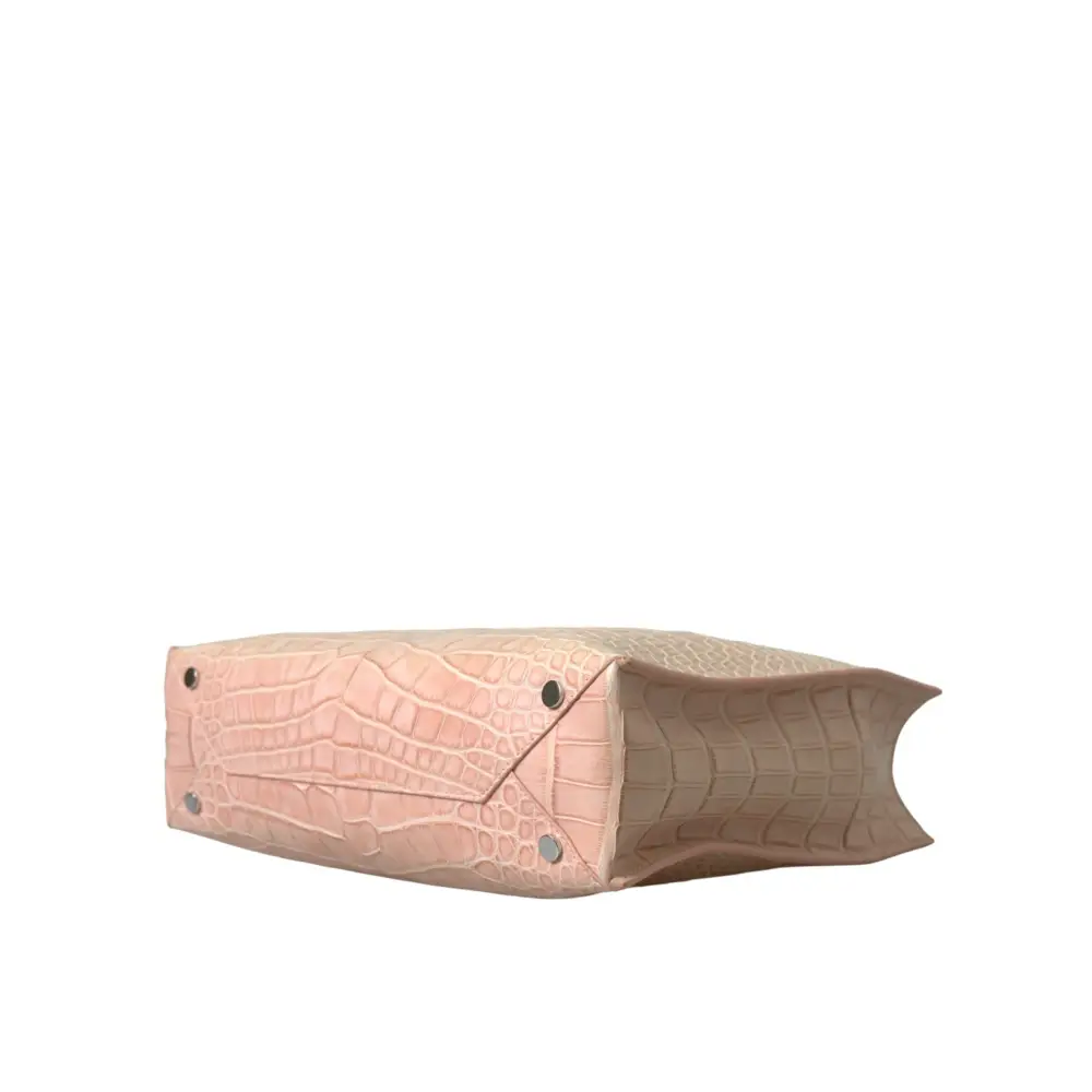 Balenciaga Rosa Exotische Lederprägung mit Kabelgriff Shopper Tote Bag