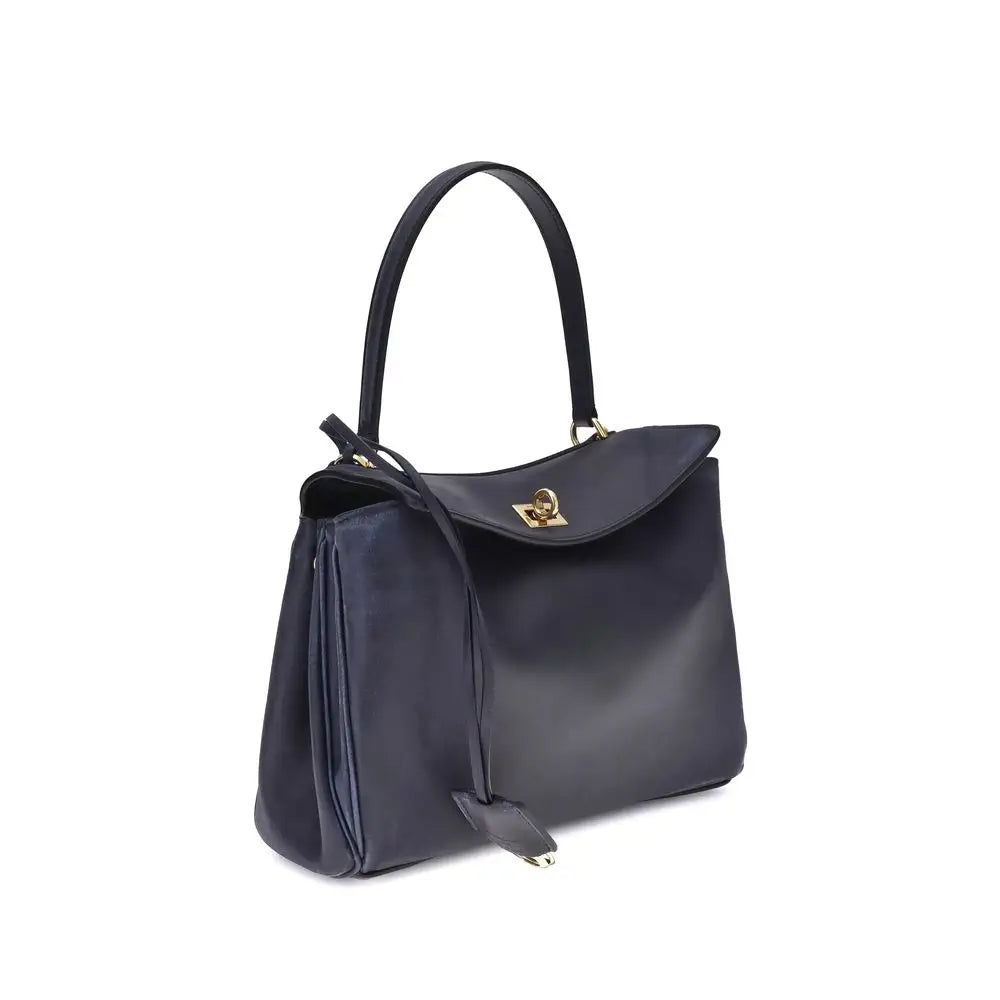 Balenciaga Schultertasche aus Kalbshaut in Blau