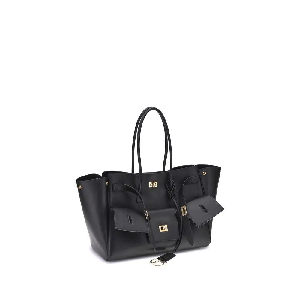 Balenciaga Schwarze Kalbshaut Bos Taurus Schultertasche