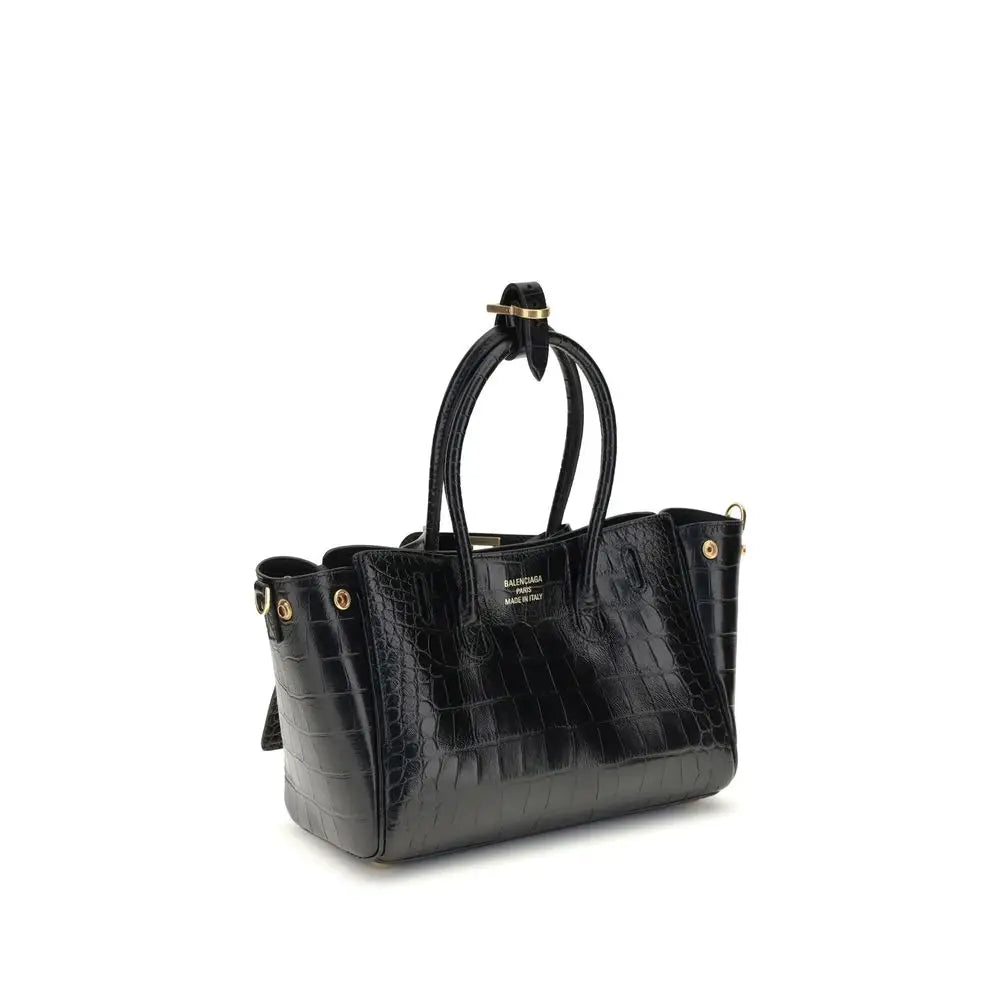 Balenciaga Schwarze Kalbshaut Bos Taurus Schultertasche