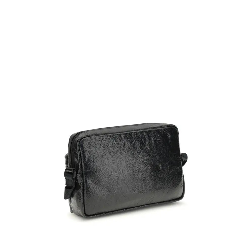 Balenciaga Schwarze Lammleder Schultertasche Ovis Aries Aries