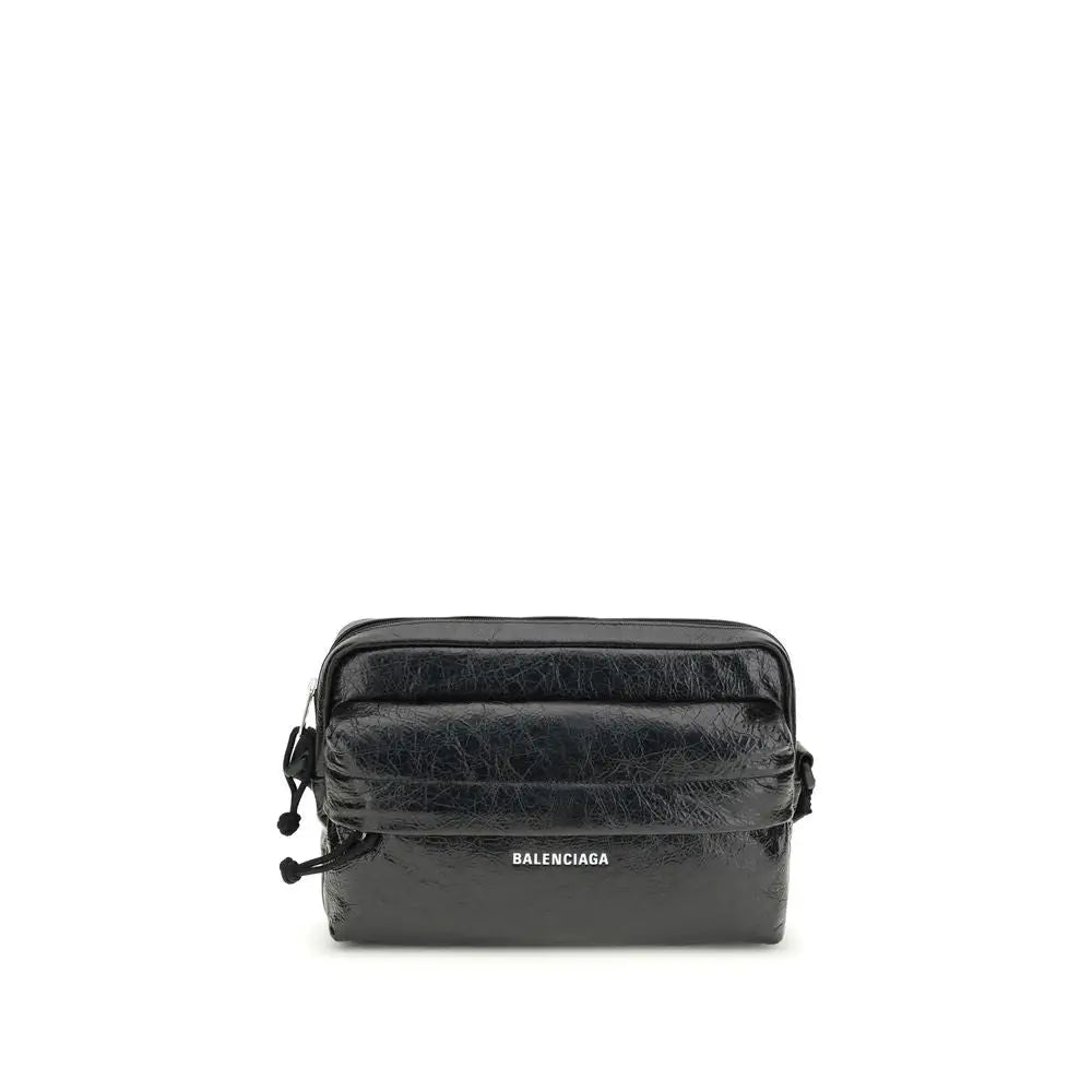 Balenciaga Schwarze Lammleder Schultertasche Ovis Aries Aries