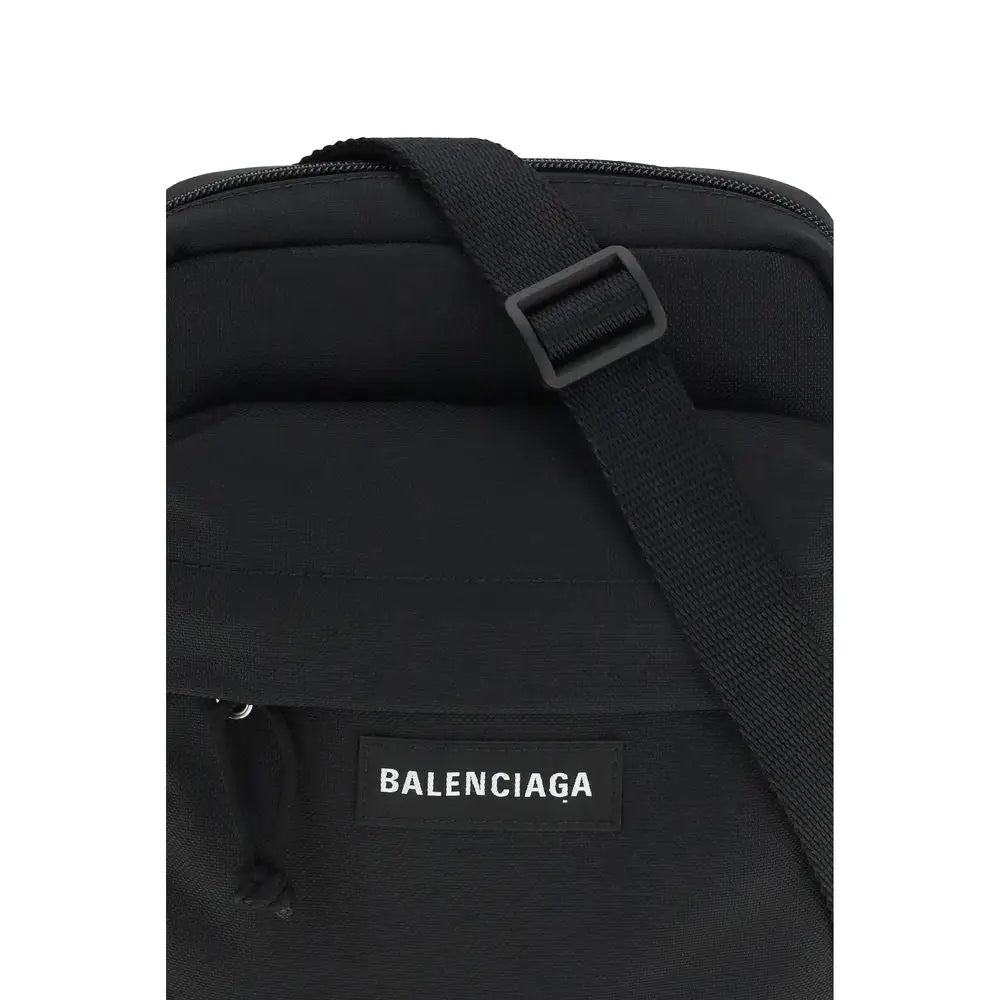 Balenciaga Schwarze Schultertasche aus Polyamid