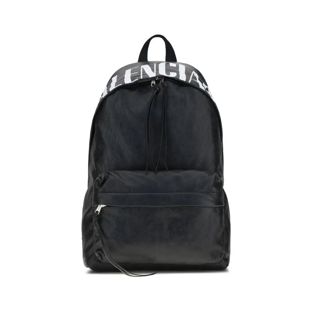 Balenciaga Schwarzer Ovis Aries Aries-Rucksack aus Lammleder