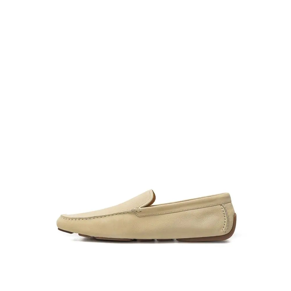 Bally Beige Leder Mokassin