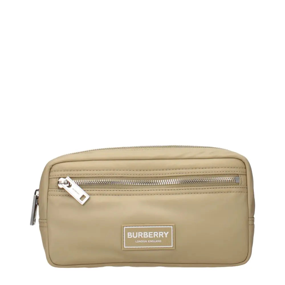 Beige Nylon-Clutch von Burberry