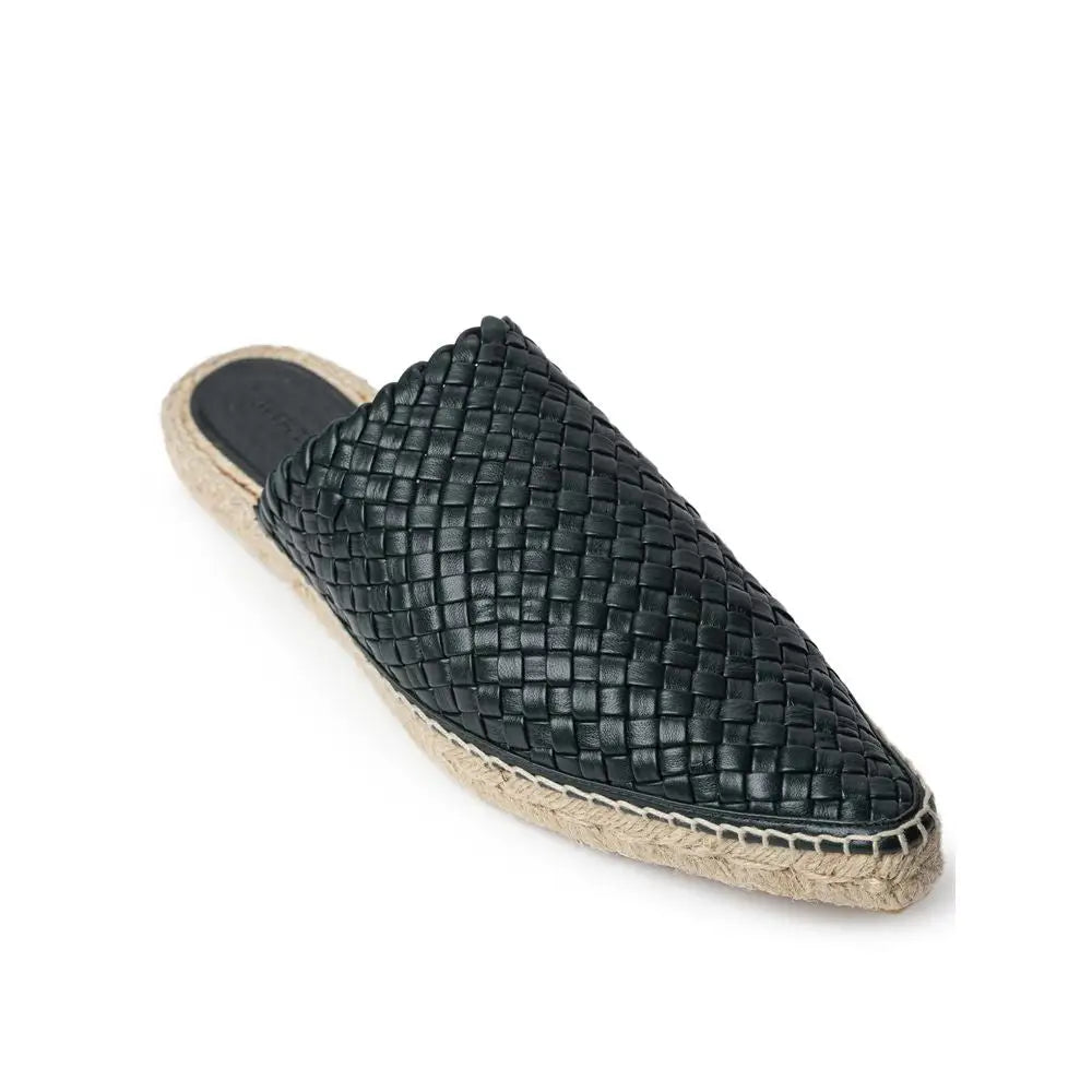 Bottega Veneta Grüne Leder-Espadrilles - EU40/US10