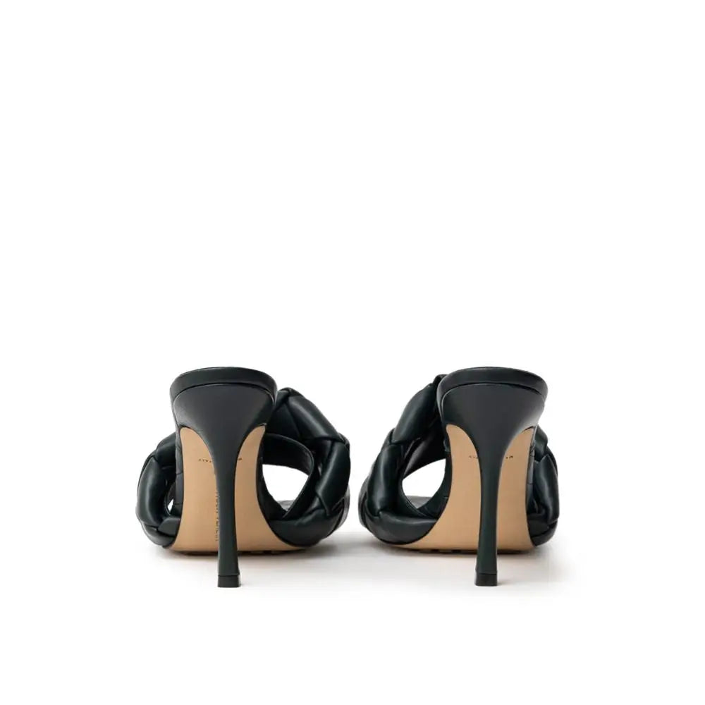 Bottega Veneta Grüne Leder-Stilettosandalen - EU37.5/US7.5