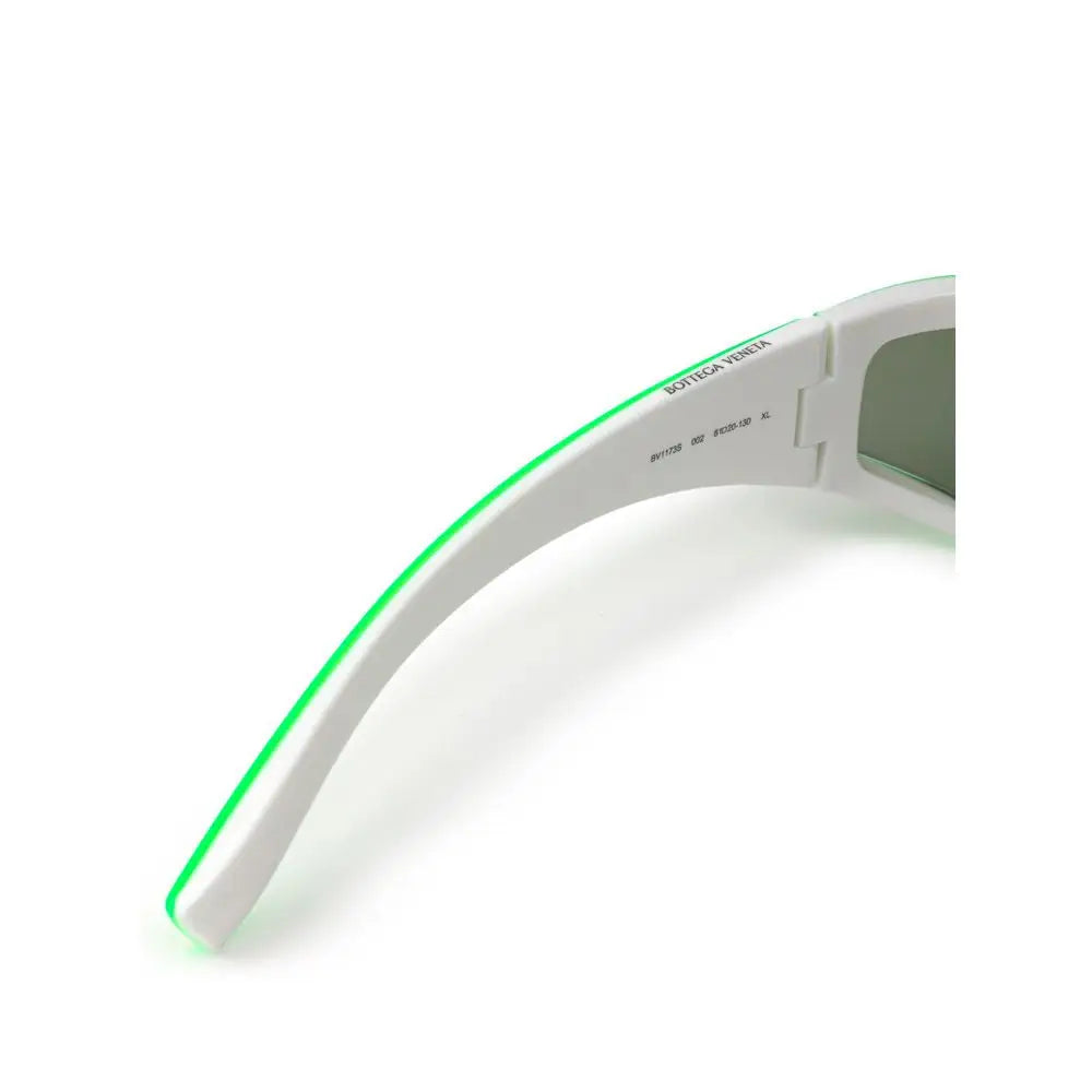 Bottega Veneta Grüne Sonnenbrille aus Acetat