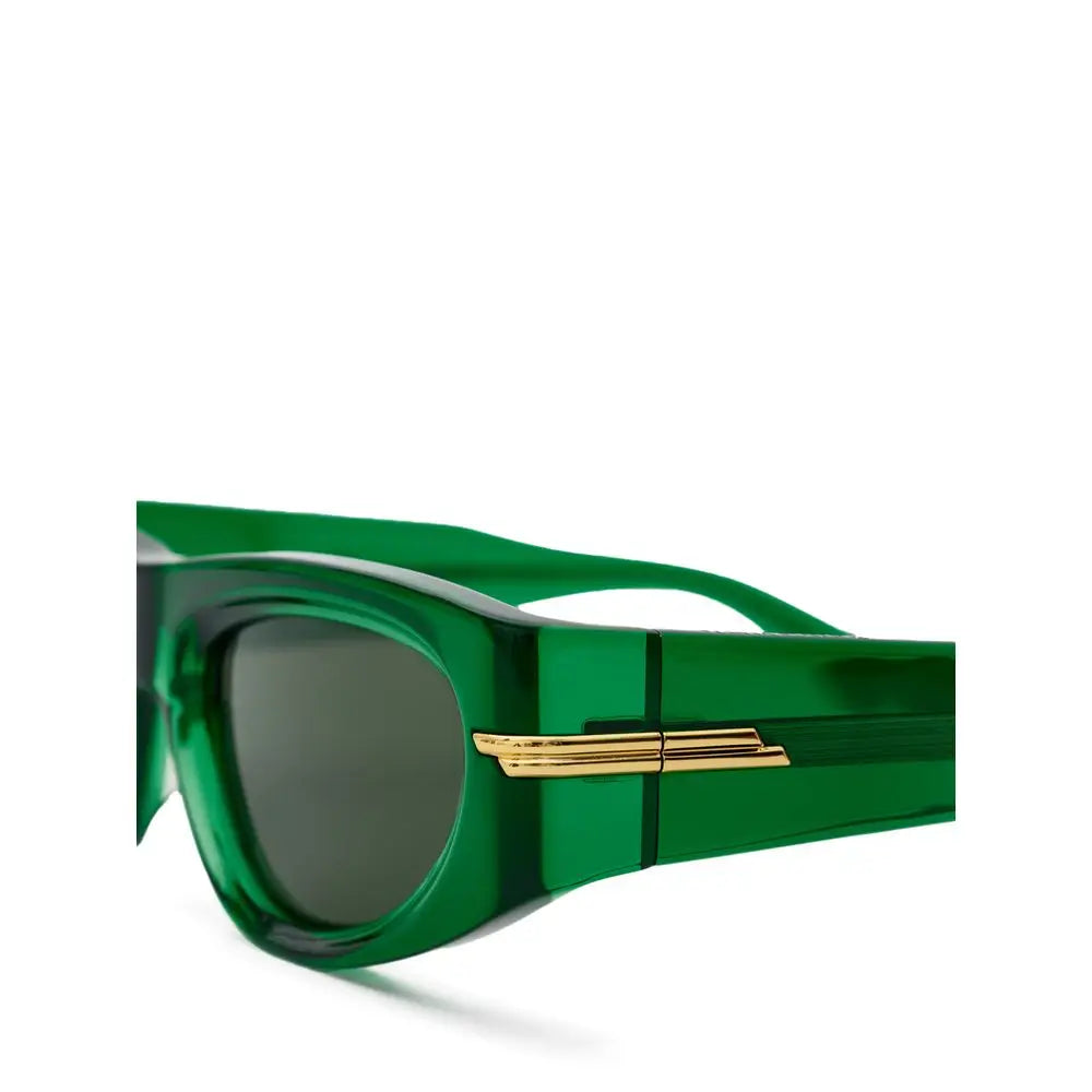 Bottega Veneta Grüne Sonnenbrille aus Acetat