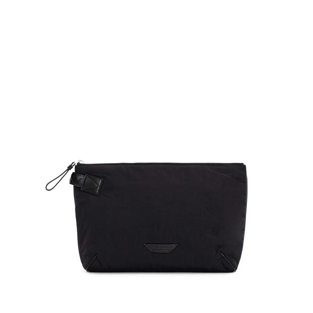 Bottega Veneta Schwarze Nylon-Clutch-Tasche