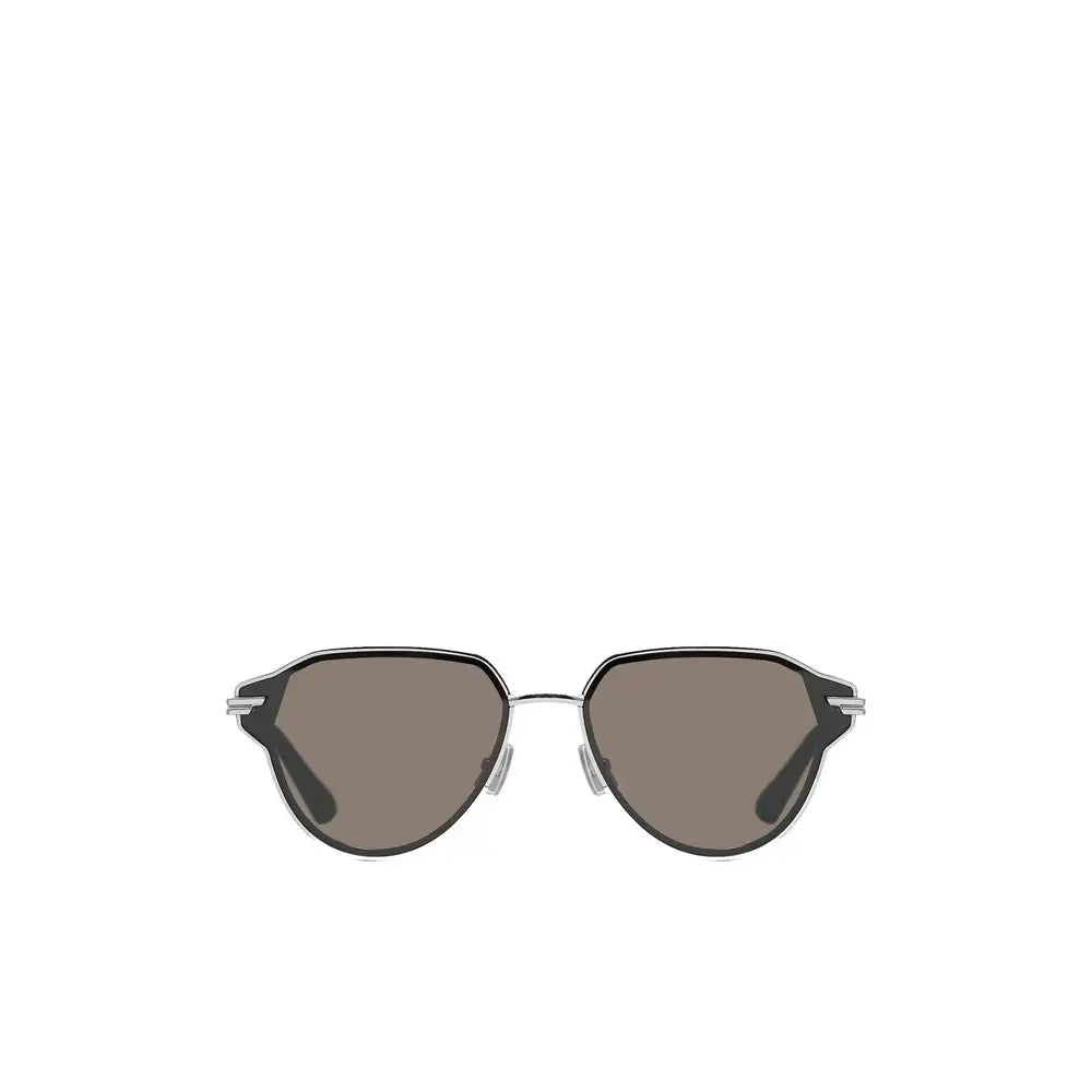 Bottega Veneta Sonnenbrille aus silberfarbenem Metall