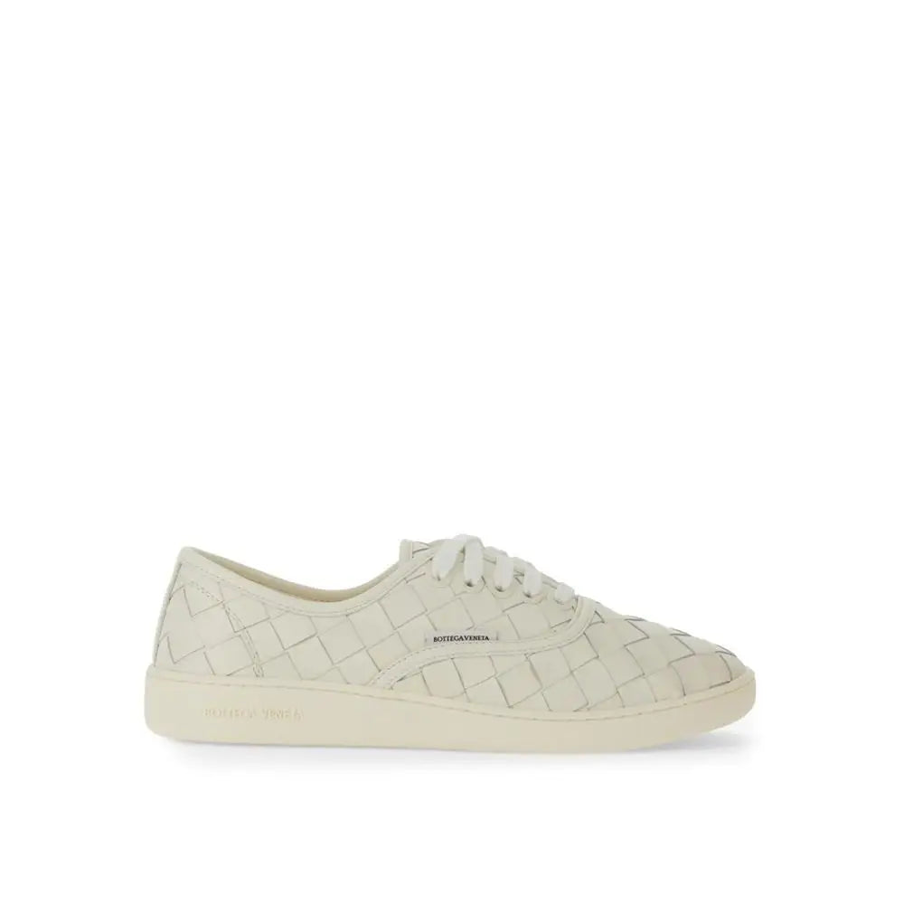 Bottega Veneta Weiße Kalbsleder Low-Top-Sneaker - EU39/US6