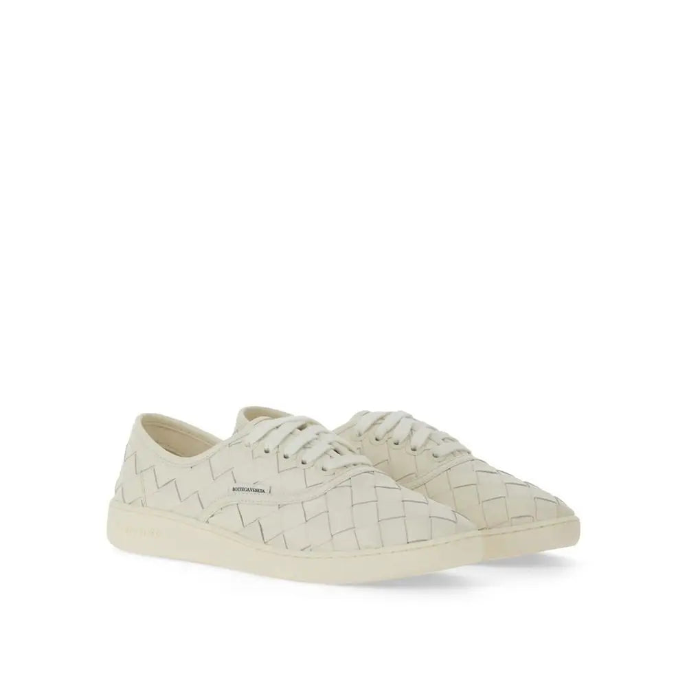Bottega Veneta Weiße Kalbsleder Low-Top-Sneaker - EU39/US6