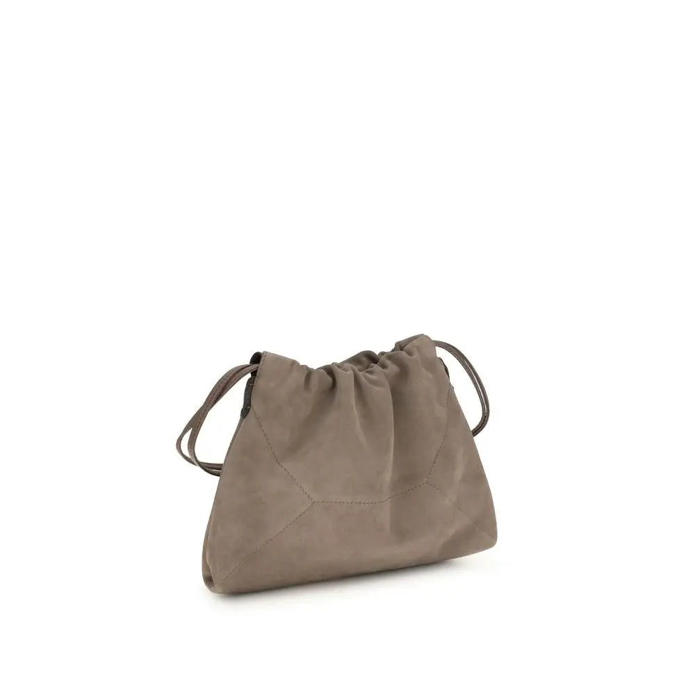 Brunello Cucinelli Beige Kalbsleder Bos Taurus Clutch Bag