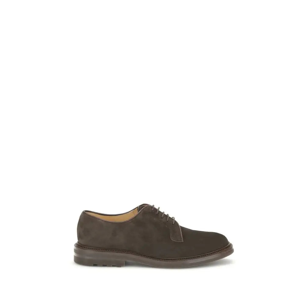 Brunello Cucinelli Braune Kalbsleder Bos Taurus Oxford- und Derbyschuhe - EU41.5/US8.5