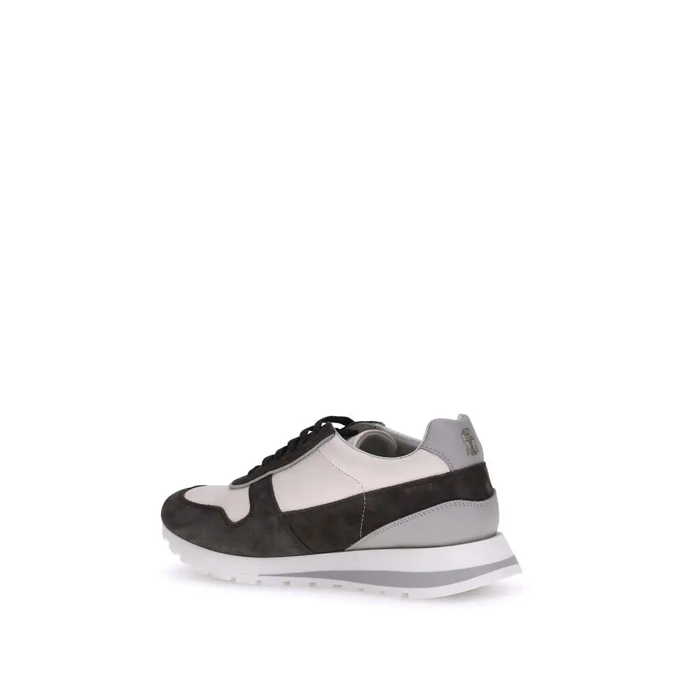 Brunello Cucinelli Bunte Kalbshaut Bos Taurus Plateau-Sneaker