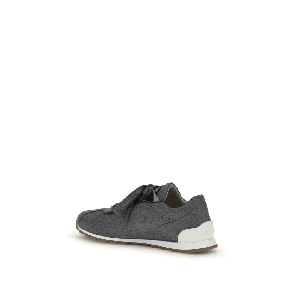 Brunello Cucinelli Graue Woll-Fleece-Sneaker - EU36/US6