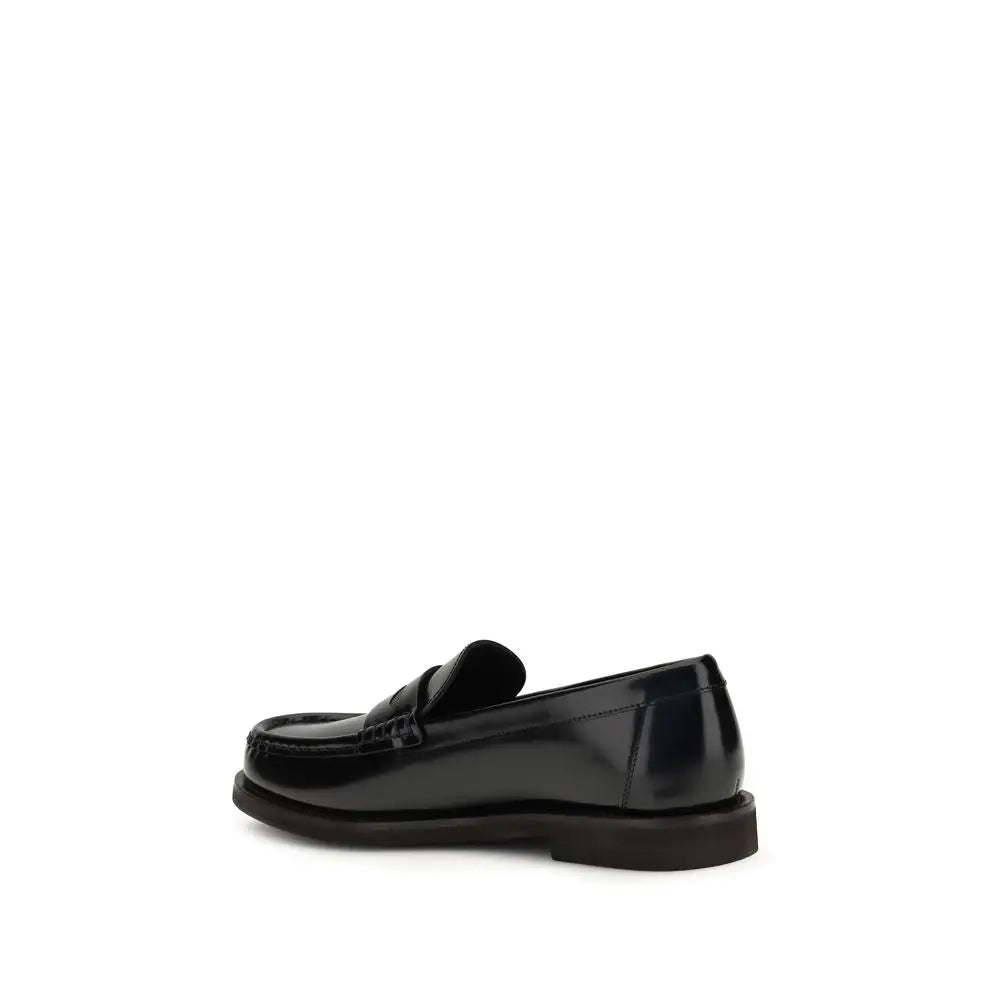 Brunello Cucinelli Schwarze Leder-Slipper