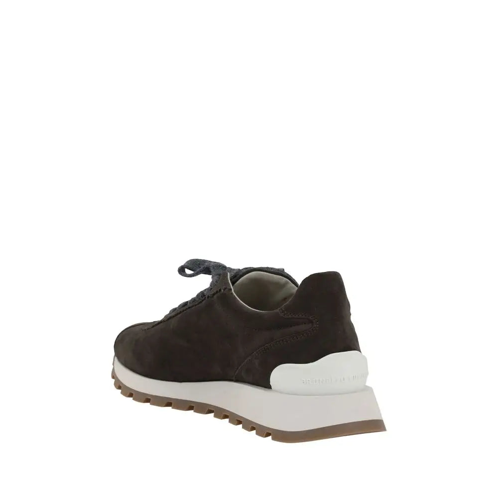 Brunello Cucinelli Schwarze Plateau-Sneaker aus Gummi - EU36/US6