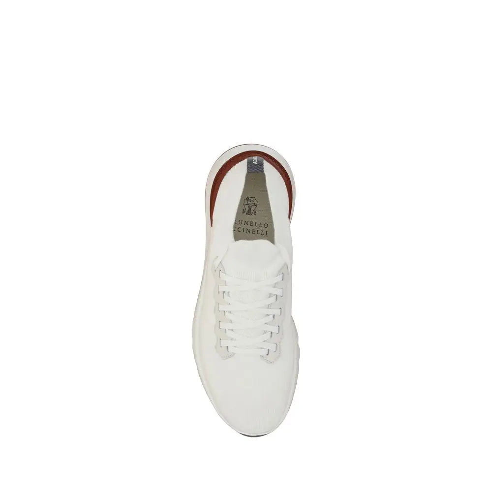 Brunello Cucinelli Weiße Gummisohle Low-Top-Sneaker - EU45/US12