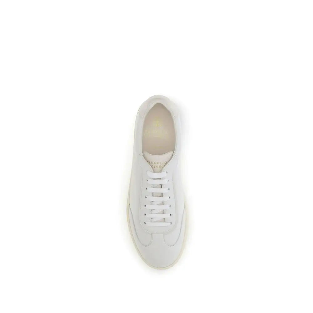 Brunello Cucinelli Weiße Gummisohle Sneakers mit niedrigem Schaft - EU40/US7