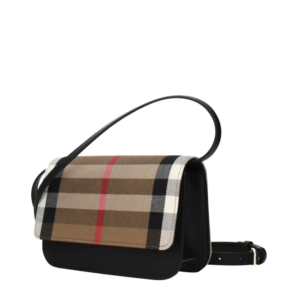 Burberry Beigefarbene Stoff-Clutch