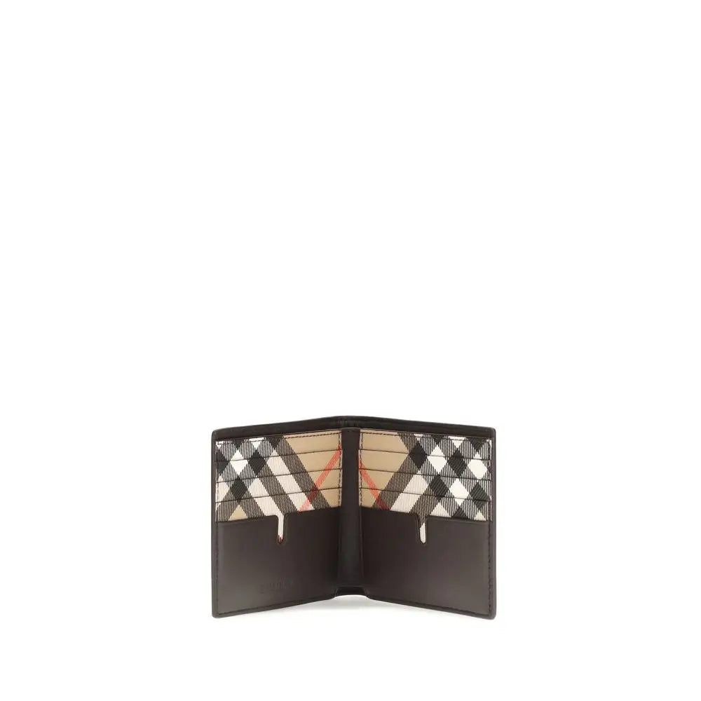 Burberry Braune Kalbsleder Bos Taurus Geldbörse