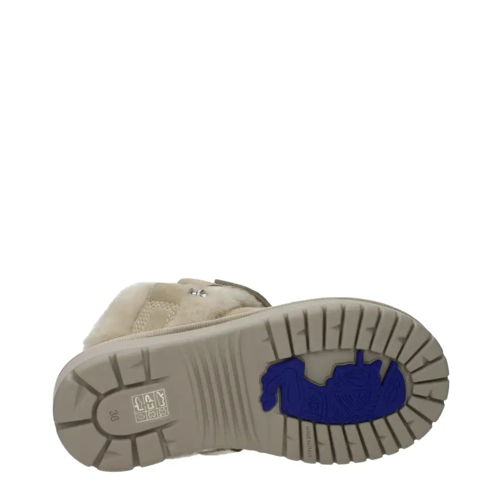 Burberry Grüne Leder-Hausschuhe