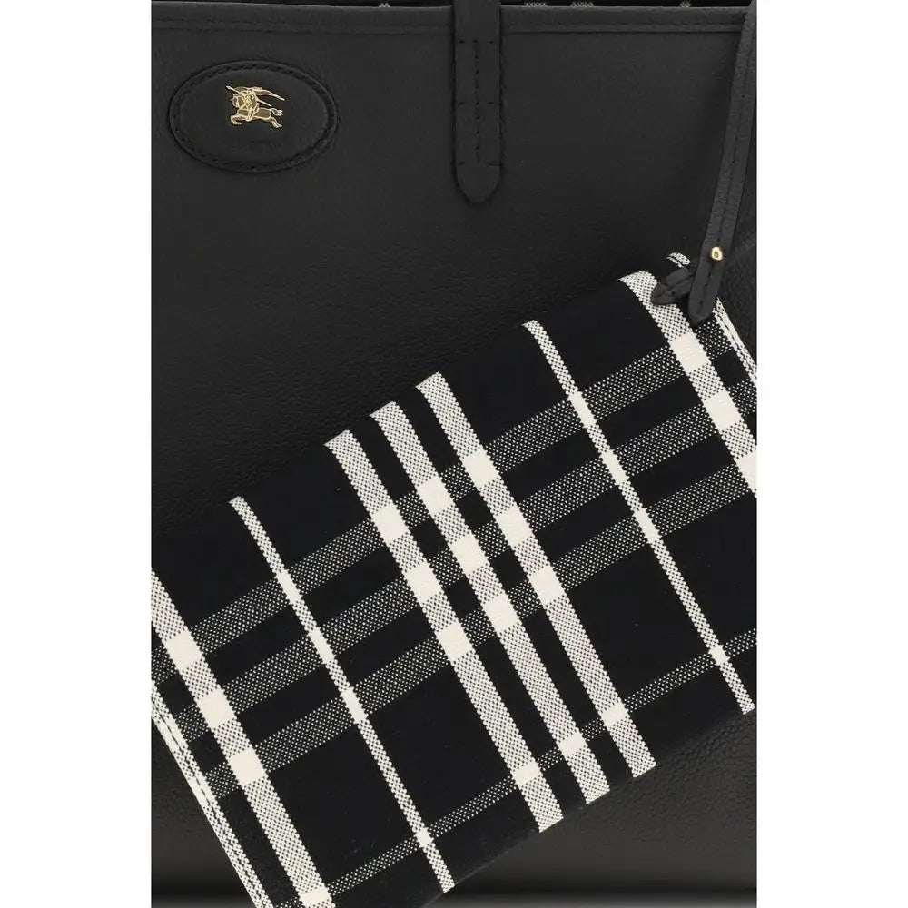 Burberry Schwarze Bos Taurus Kalbsleder Schultertasche