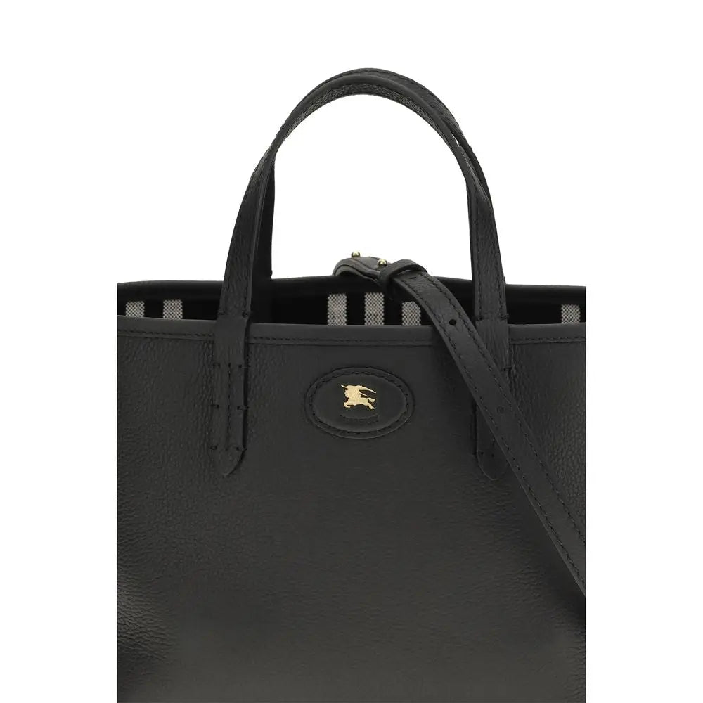 Burberry Schwarze Bos Taurus Kalbsleder Schultertasche