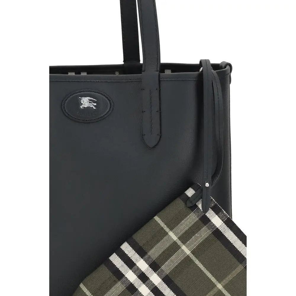 Burberry Schwarze Kalbshaut Bos Taurus Schultertasche