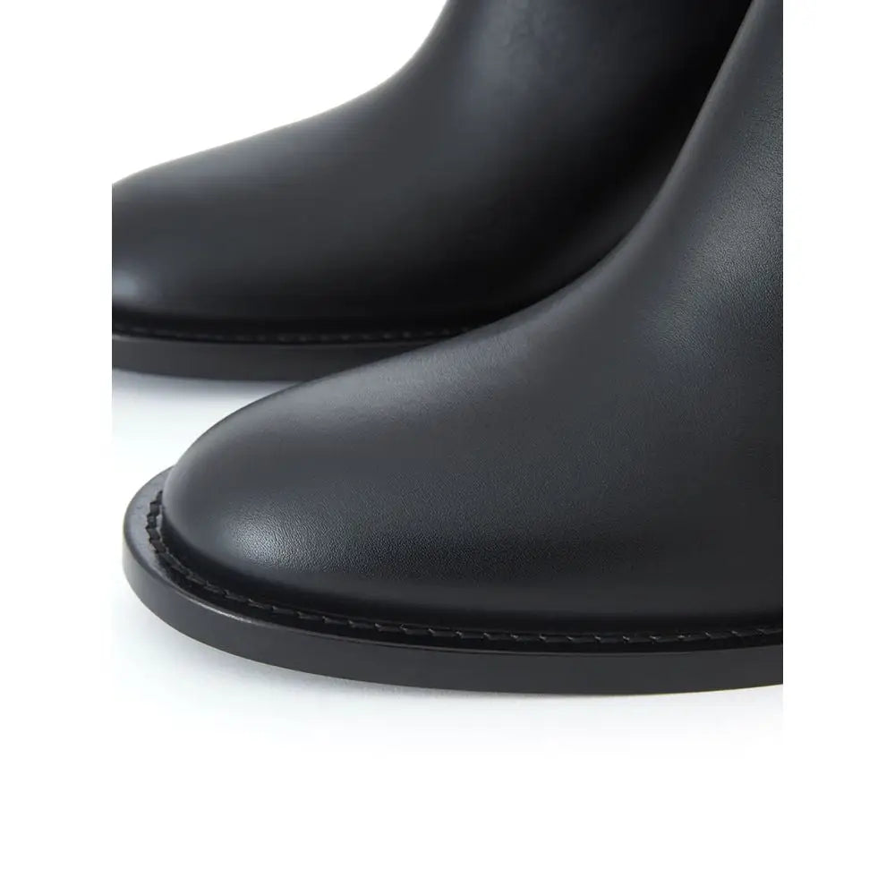Burberry Schwarze Leder-Stiefeletten
