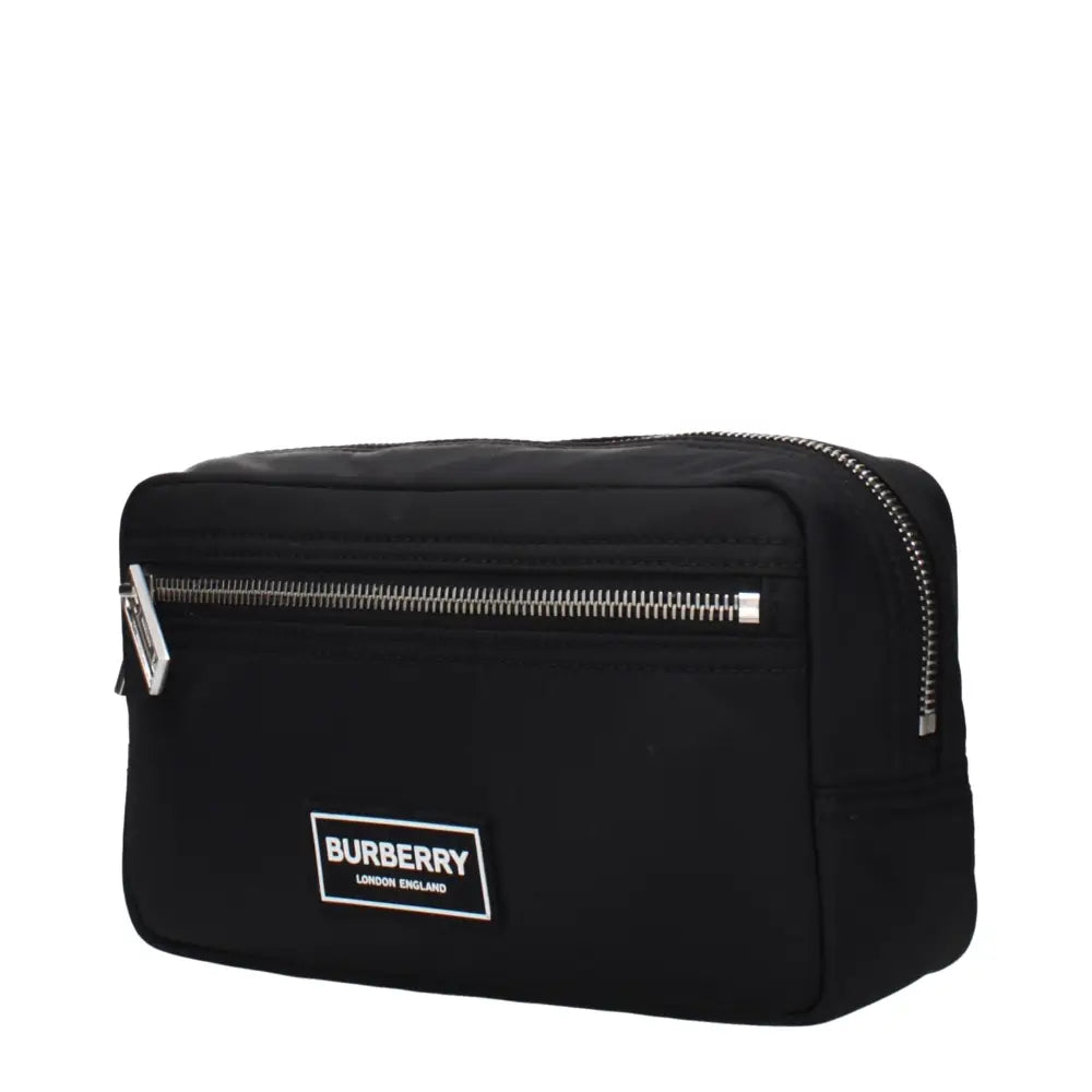 Burberry Schwarze Nylon-Clutch-Tasche