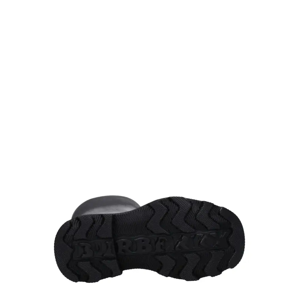 Burberry Schwarze Regenstiefel aus Baumwolle