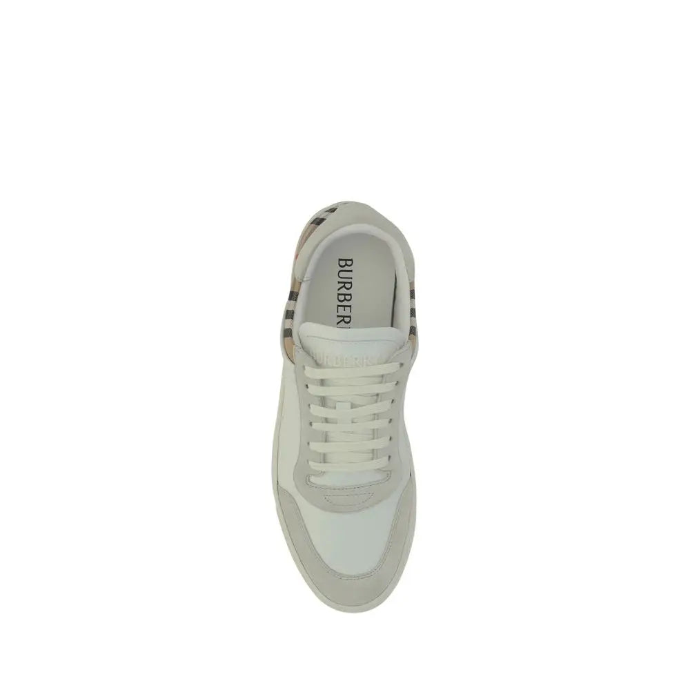 Burberry Weiße Low-Top-Sneaker aus Gummi