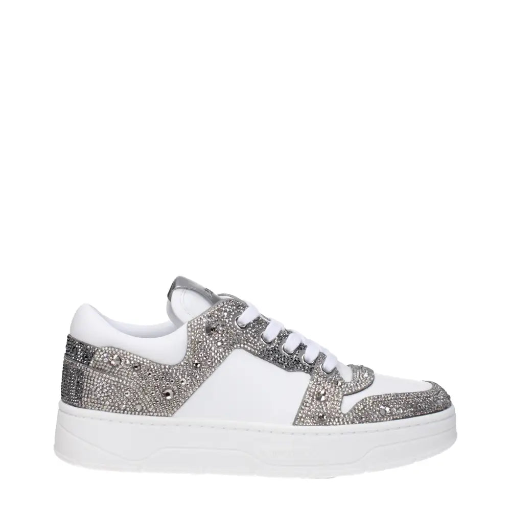 Jimmy Choo Chunky Sneakers aus weißem Leder - EU35/US5