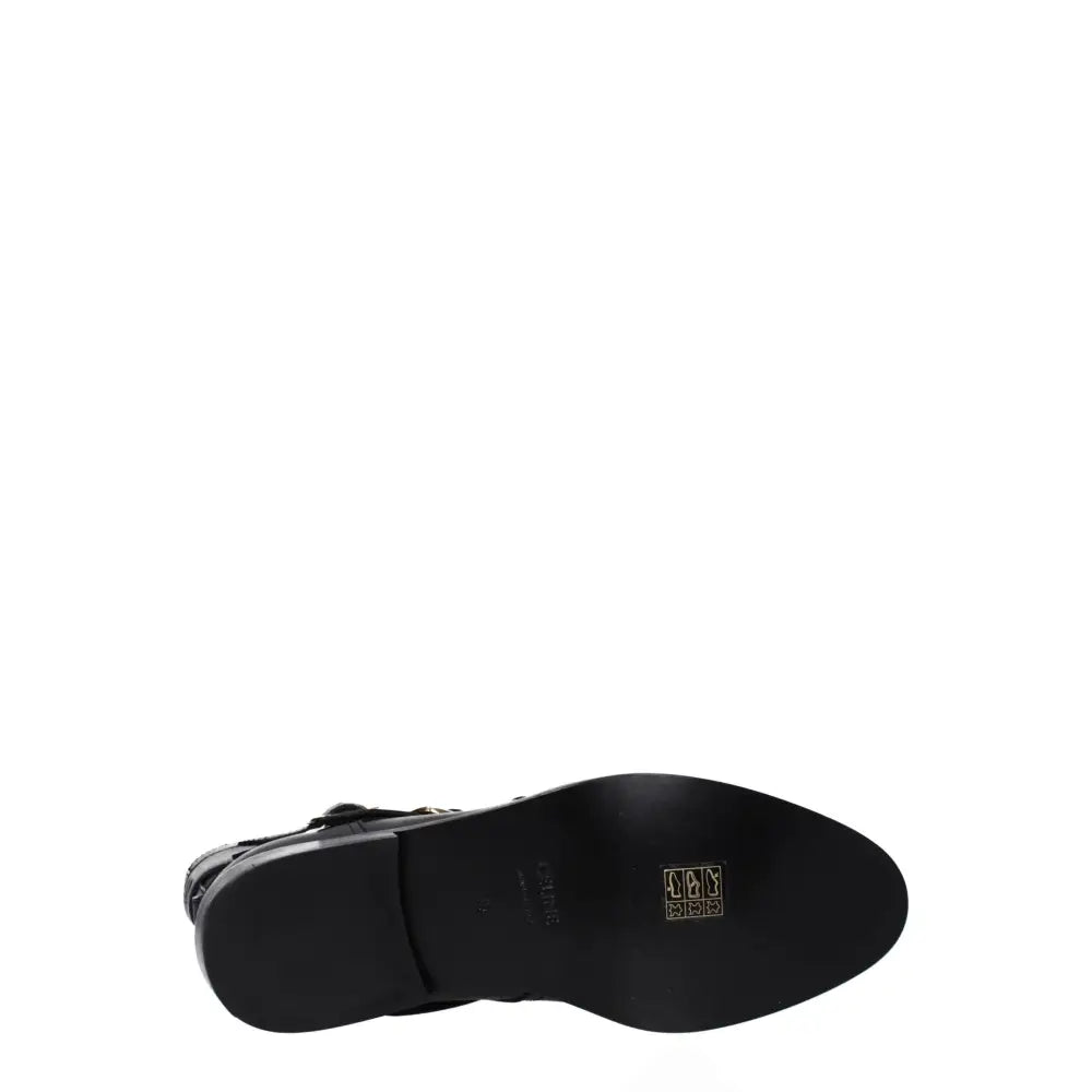 Celine Flache Stiefel aus schwarzem Leder - EU41/US11