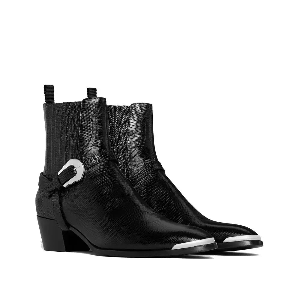 Celine Schwarze Chelsea Boots aus Kalbsleder