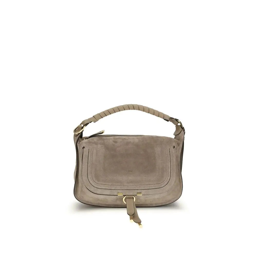 Chloé Beige Calf Leather Bos Taurus Schultertasche