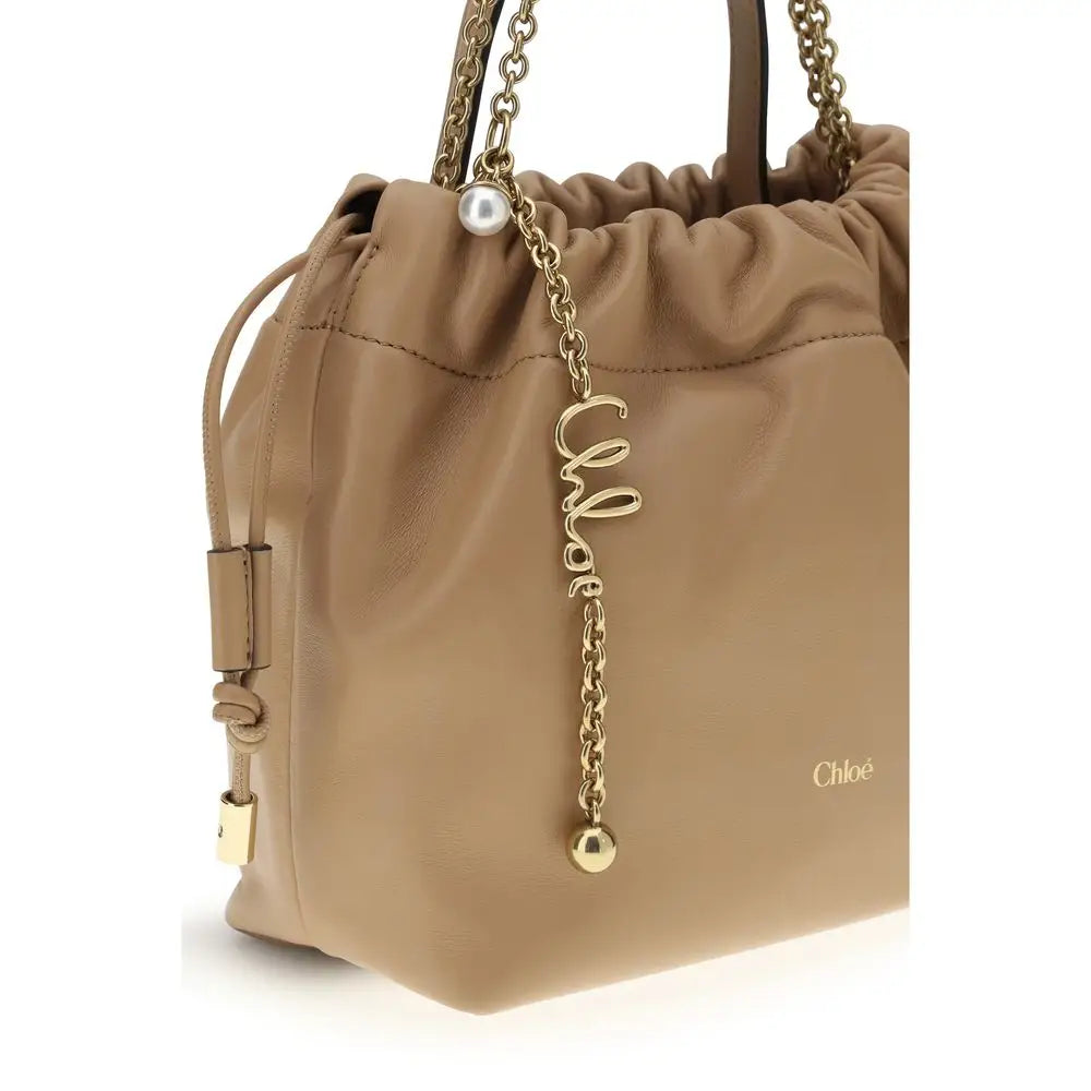 Chloé Beige Lamm Ovis Aries Aries Schultertasche