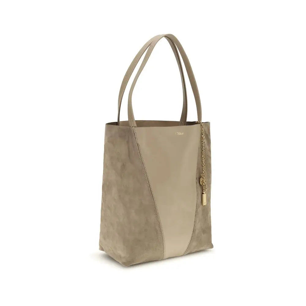 Chloé Beige Leder Schultertasche