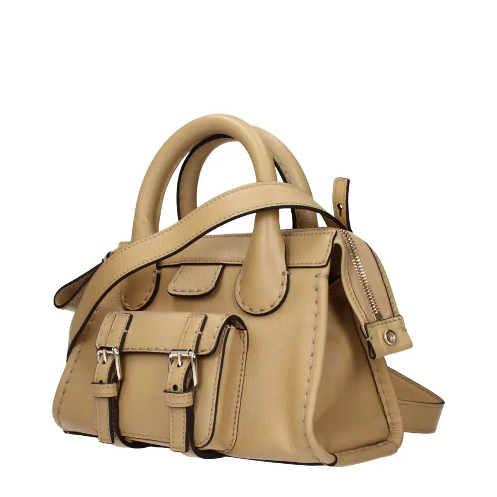 Chloé Beigefarbene Lederhandtasche