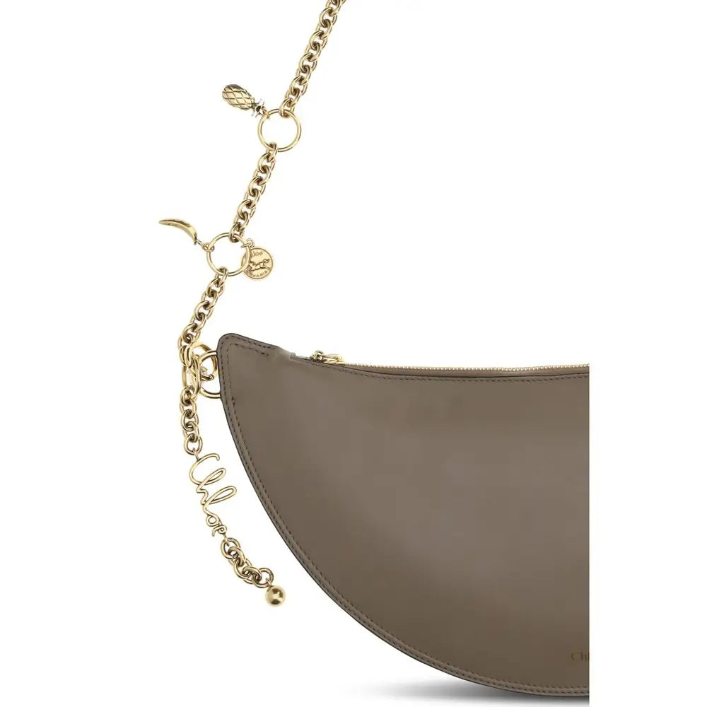 Chloé Graue Bos Taurus Kalbsleder Schultertasche