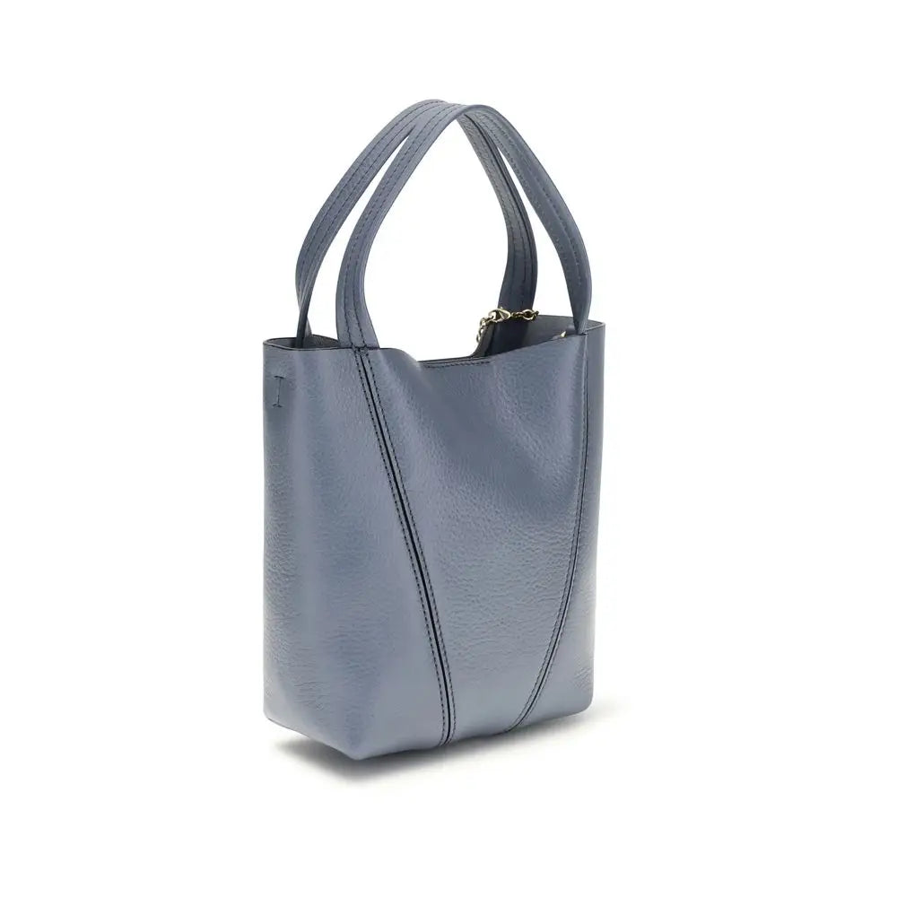 Chloé Schultertasche aus blauem Kalbsleder Bos Taurus