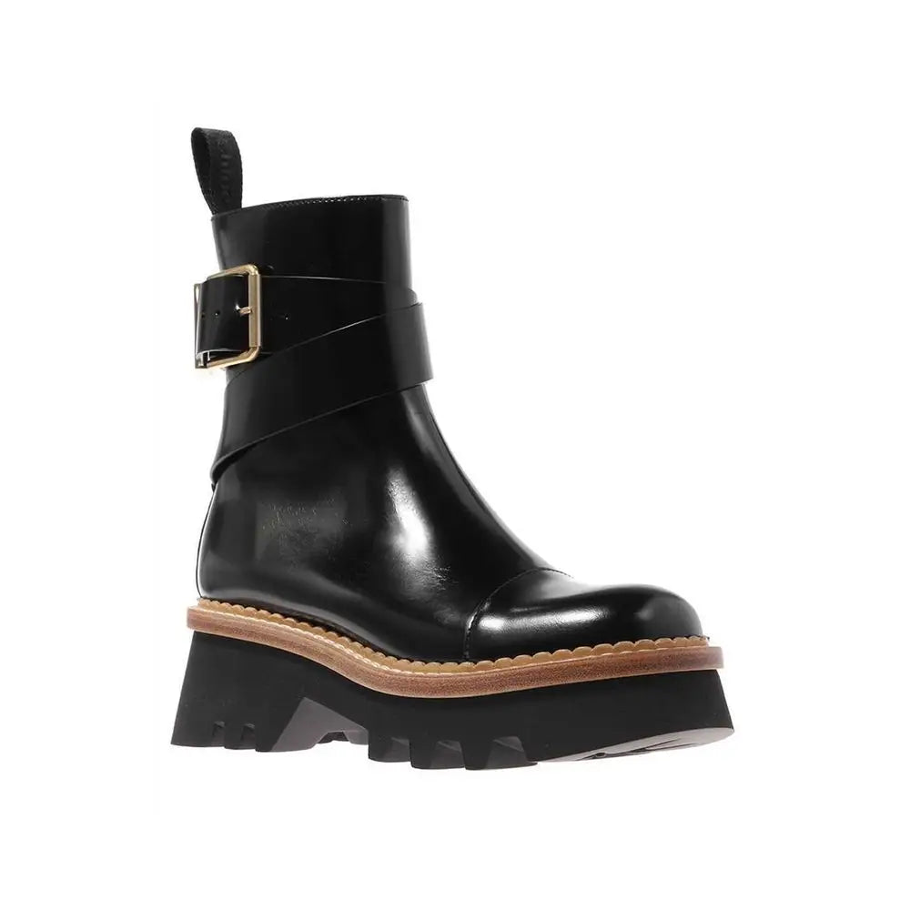 Chloé Schwarze Ankle Boots aus Kalbsleder - EU36/US6