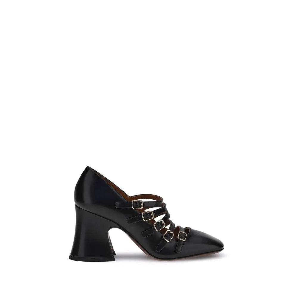 Chloé Schwarze Kalbsleder-Bos-Taurus-Pumps mit hohem Absatz - EU38.5/US8.5